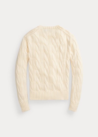 Sueter Polo Ralph Lauren Mujer Creme - Vented-Hem Cable-Knit - VIXNU2805